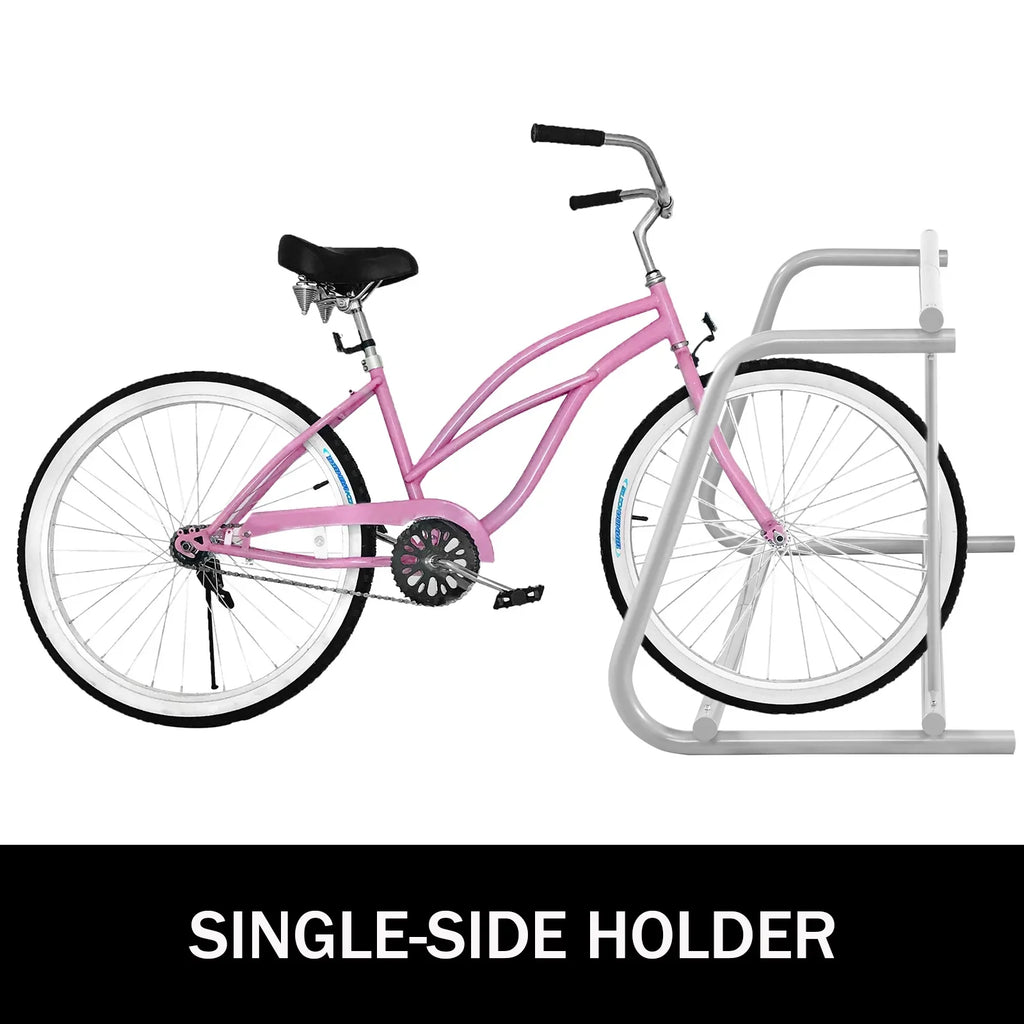 BENTISM 111" Length Floor Bike Rack, 9 Holders All-Steel Grid Bike Rack, Single-Side Storage Stand for Garages Streets Yards