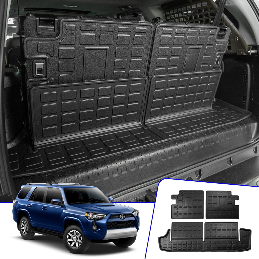 Fit 2010-2023  4Runner 7 Seats Trunk Mat Cargo Liner Accessories (3rd Row Backrest Mats+Trunk Mat)