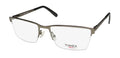 TIMEX 2:53 PM HALF-RIMLESS ADJUSTABLE NOSE PADS DESIGNER EYEGLASS FRAME/GLASSES