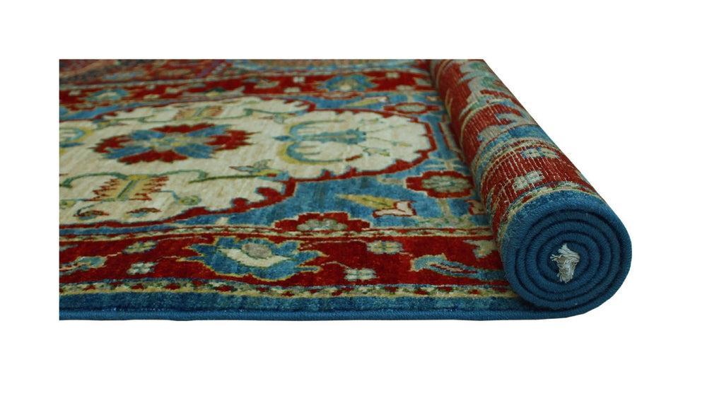 Blue/Red Runner, 2'10" x 9'10". Aria Melba Lt