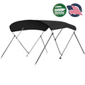SereneLife 3 Bow 67-72 Inch Bimini Top vessel wrap with Double Walled Frame, Gray