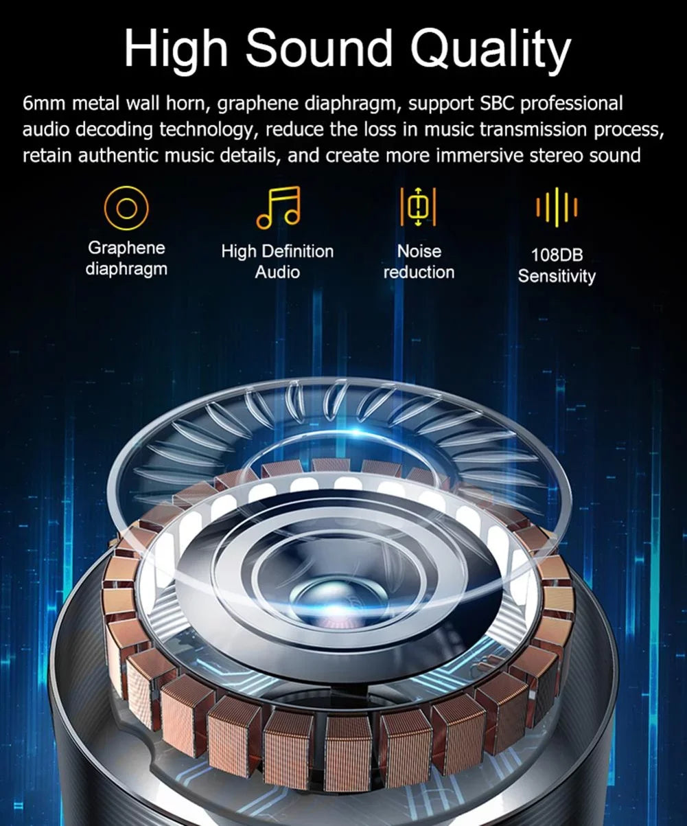 Wireless TWS Headphones for  Galaxy A23 5G Phone - Earbuds Earphones True Wireless Stereo Headset Hands-free Mic X6B suitable With Galaxy A23 5G Model