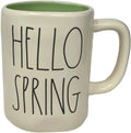 Rae Dunn"Hello Spring" Coffee Mug - Artisan Collection, By Magenta - Beautiful Ceramic/Pottery Rae Dunn Coffee Mug With"Hello Spring" Spelled In Large LL Font - Spring Green Color Inside