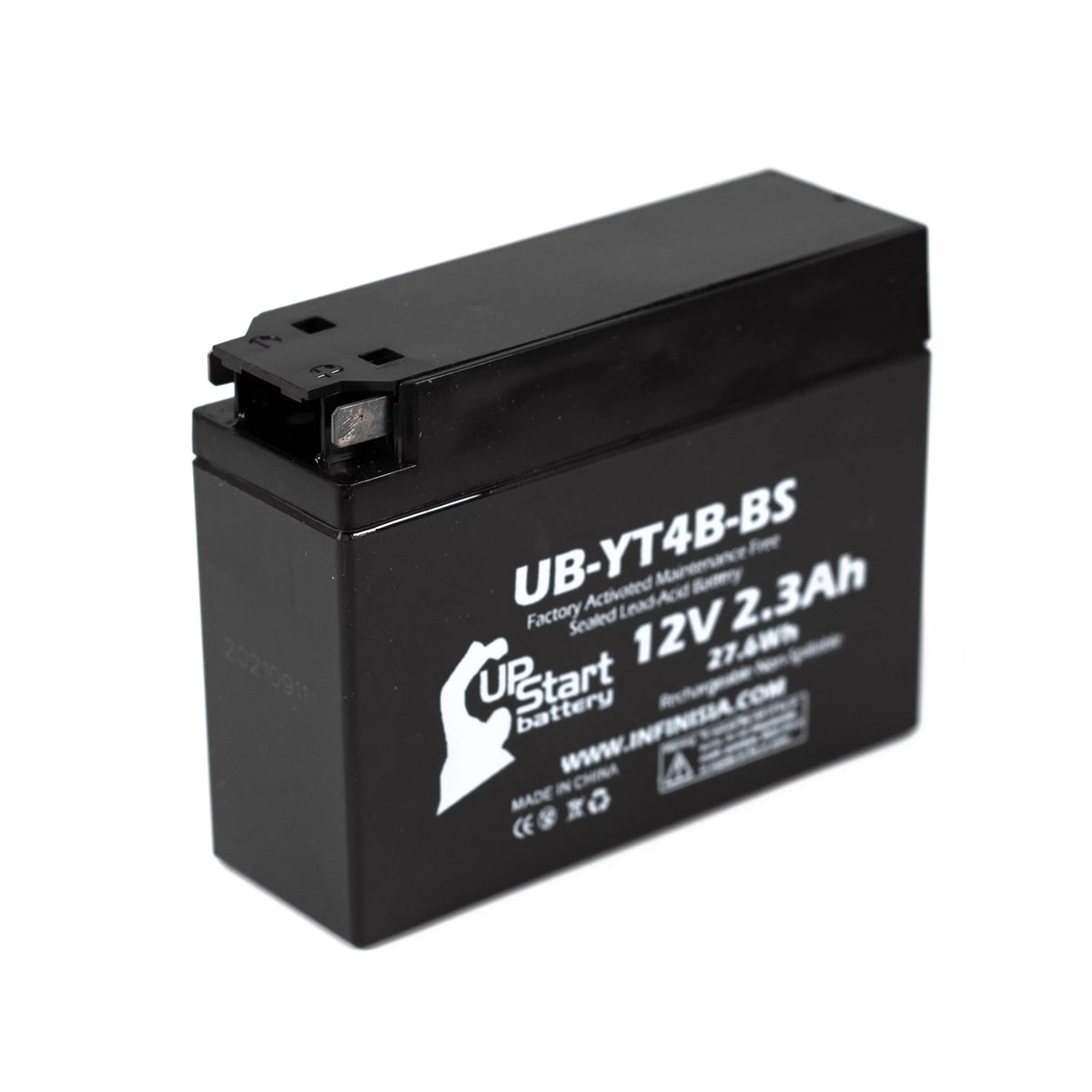 3-Pack UpStart Battery Replacement for 2009 Yamaha SR400 400CC Factory Activated, Maintenance Free, Motorcycle Battery - 12V, 2.3Ah, UB-YT4B-BS