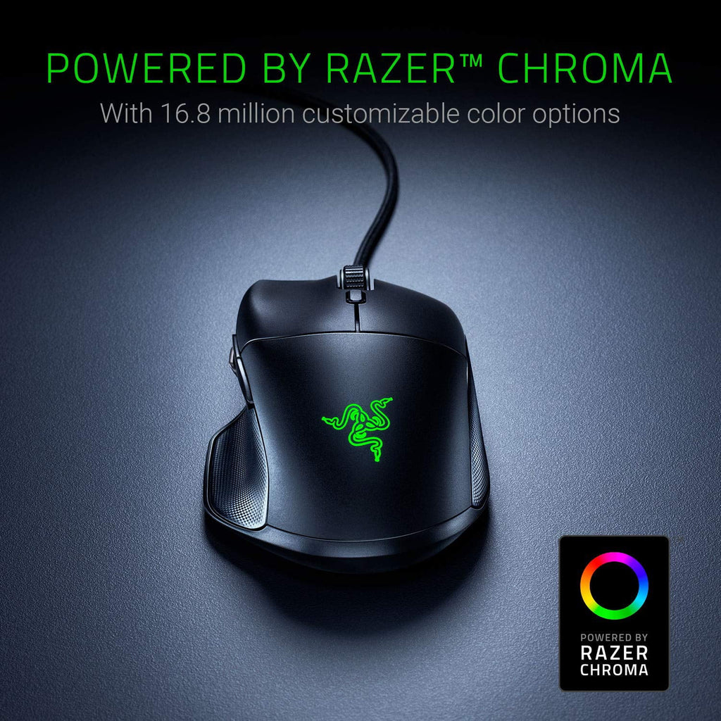 Basilisk Essential Gaming Mouse - [6400 DPI Optical Sensor][Chroma RGB Lighting][7 Programmable Buttons][Mechanical Switches]