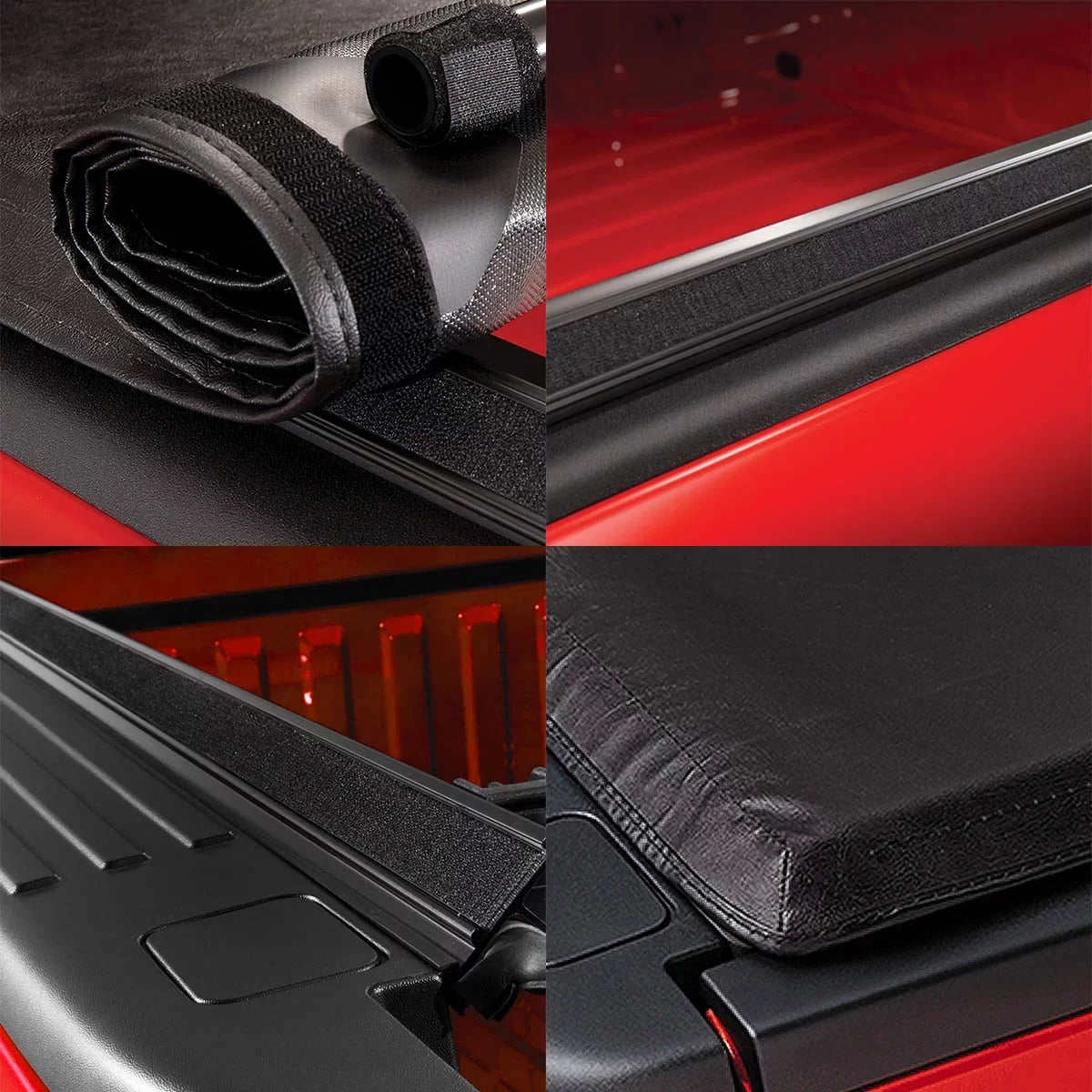Auto Drive Soft Roll up Truck Bed Tonneau protector Fits 94-10 Dodge Ram 1500 2500 3500 / 11-18 Ram 1500 2500 3500 8Ft Bed