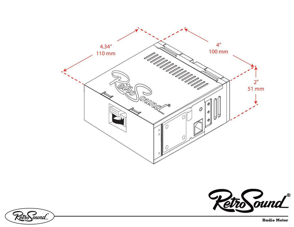 RetroRadio appropriate with 1957-70 Citroen ID19 Features Include Bluetooth, AUX, AM/FM LAB-M1-308-309-39-78PCT1