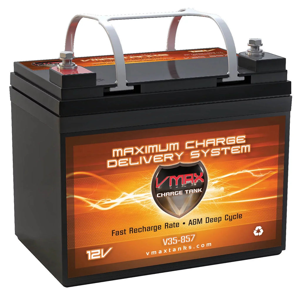 Vmax V35-857 12 Volt 35AH AGM U1 Battery for Minn Kota Traxxis 45lb Trolling Motor ship Vehicle