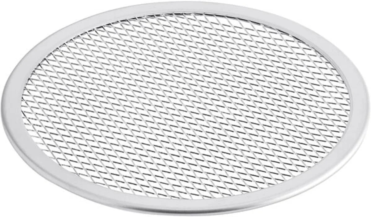 TrueCraftware- Set of 2 Aluminum 20” Pizza Baking Screen Seamless Rim- Bakeware Pizza Screen Round Pizza Pan Tray Round Baking Tray for Home Kitchen Pizzeria & Restaurants