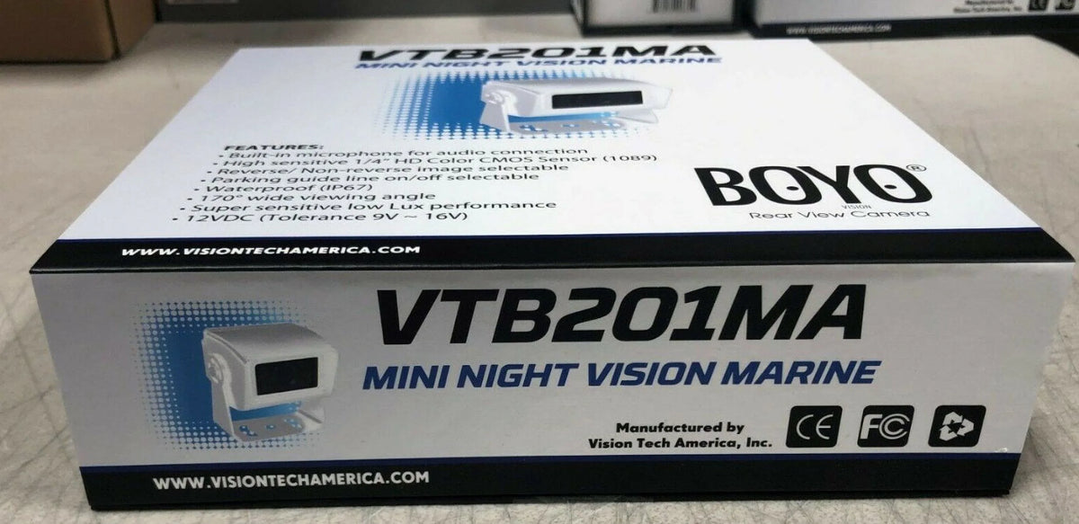 Boyo & Vision Tech  HD Backup Camera with Night Vision & Microphone Marine Universal Mount
