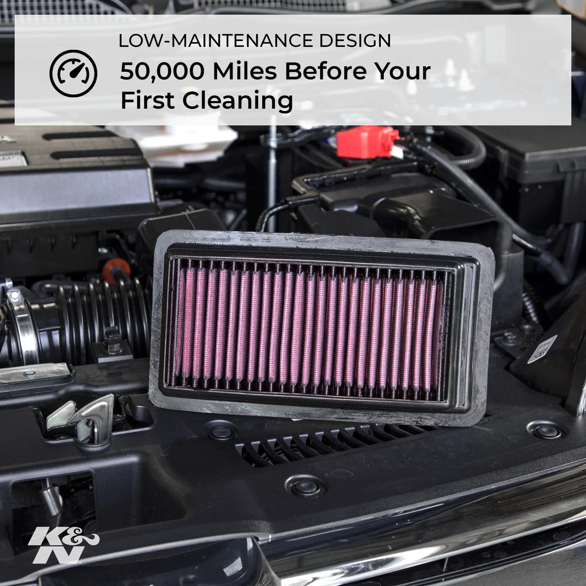 K&N Engine Air Filter: High Performance, Premium, Washable, Replacement Filter: 2013-2019 Chevy/Cadillac V6 (Impala, XTS), 33-2483