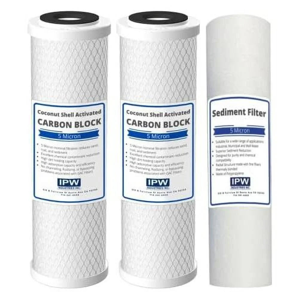 appropriate - MADE IN FILTERS - Replacement Pre-Filter Set For APEC RO-45, RO-90, RO-PH90, RO-PERM, RO-PUMP, RO-Hi, WFS-1000 Reverse Osmosis liquid Filter System Stage By
