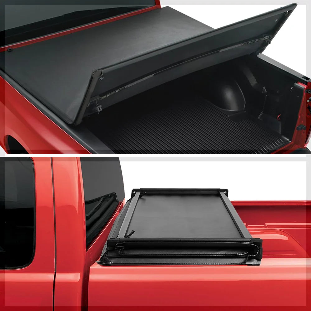 Short Bed Tonneau shield 6.5Ft Soft Tri-Fold Fleetside for 02-09 Ram 1500/2500 Fits select: 2006-2008 DODGE RAM 1500, 2003-2009 DODGE RAM 2500