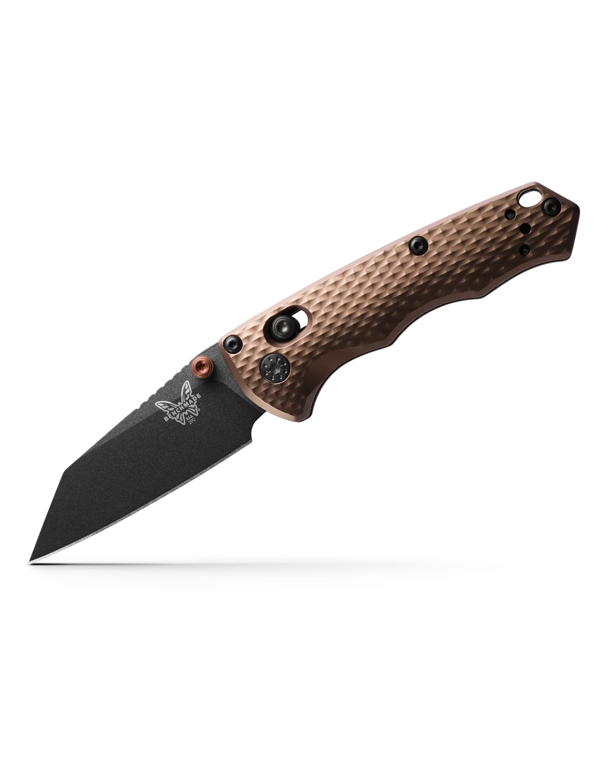 Benchmade Flat Dark Earth Billet Aluminum Handles CPM-M4 Cobalt Black Wharncliffe Blade AXIS Folding Knife - BM-290BK-1