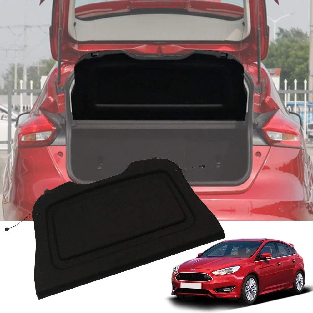 Fit  Focus 2012 2013 2014 2015 2016 2017 2018 Cargo protector for  Focus 2012-2018 Hatchback Sedan Accessory Black Non-retractable Rear Trunk Parcle Shelf Board Shield protector