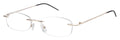 NEW SUCCESS SS-303 Gold Rimless Eyeglasses 49/17/135 with Case
