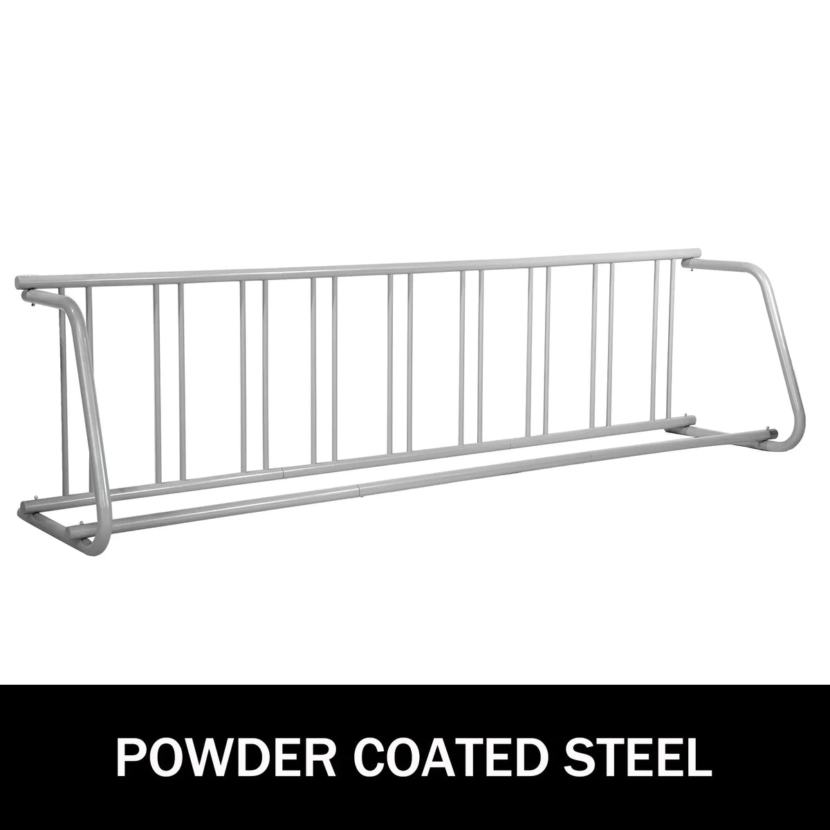 BENTISM 111" Length Floor Bike Rack, 9 Holders All-Steel Grid Bike Rack, Single-Side Storage Stand for Garages Streets Yards