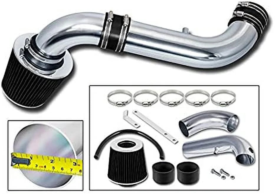 Rtunes Racing Short Ram Air Intake Kit + Filter Combo BLACK suitable For 03-10 Dodge Dakota 3.7L 4.7L â€¦