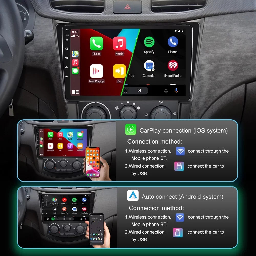 JMANCE 9 inch  CarPlay & Android Auto Car Stereo Receiver, Car Radio suitable with 2010-2013 Mazda 3 with backup camera