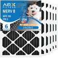 6 Pack. 14x24x1 Air Filter Odor Eliminator Carbon Filter MERV 8 Comparable to MPR 700 & FPR 5 AC HVAC Premium USA Made 14x24x1 Furnace Filters by AIRX FILTERS WICKED CLEAN AIR