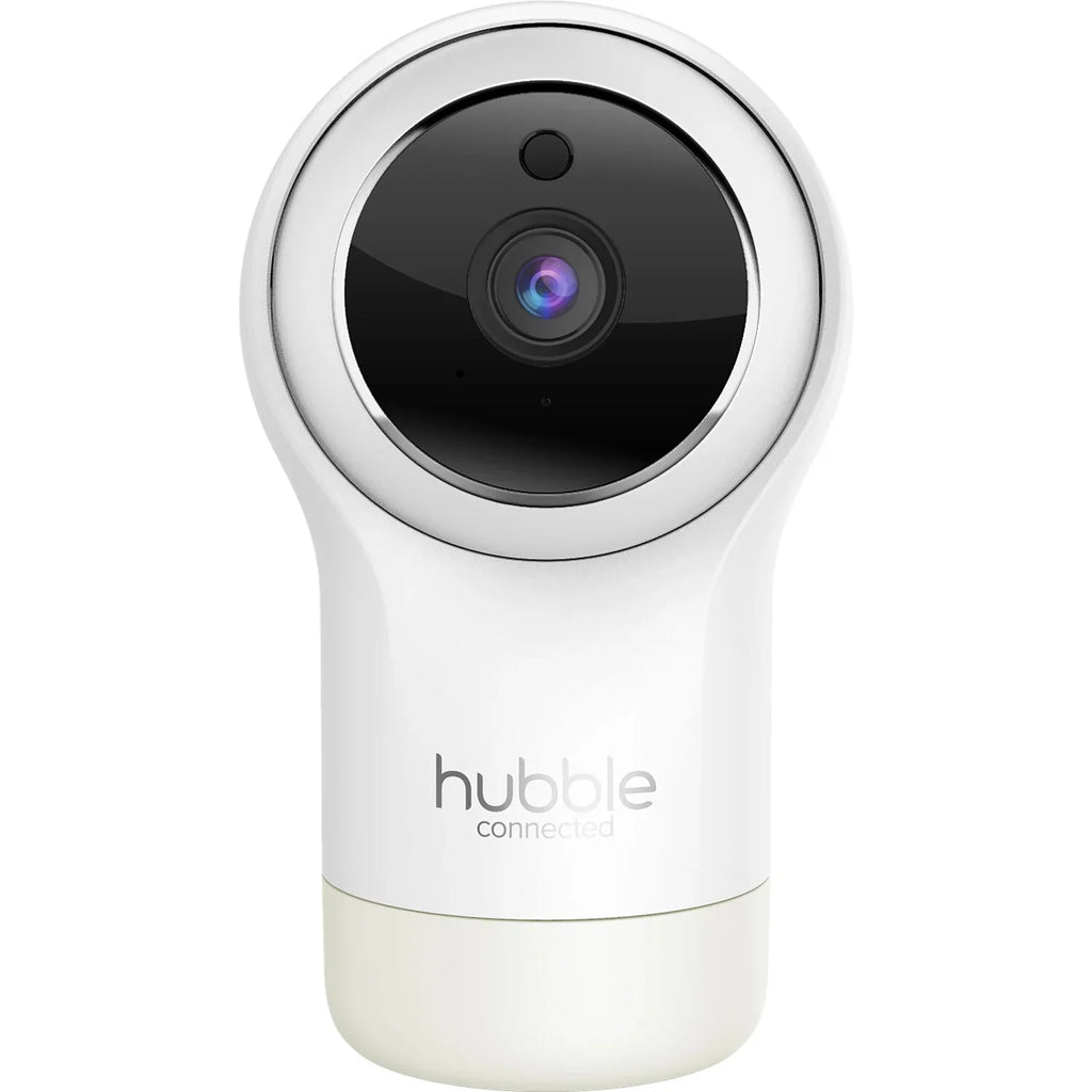Hubble Connected Nursery Pal Glow+ Twin with 2 Cameras, HD Color Screen, and Hubble Grip in White