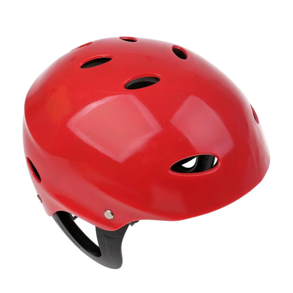 Helmet Head Impact Hard Cap for Wakeboard Kayak Canoe Surfing moisture Sports Tow Sports - Red