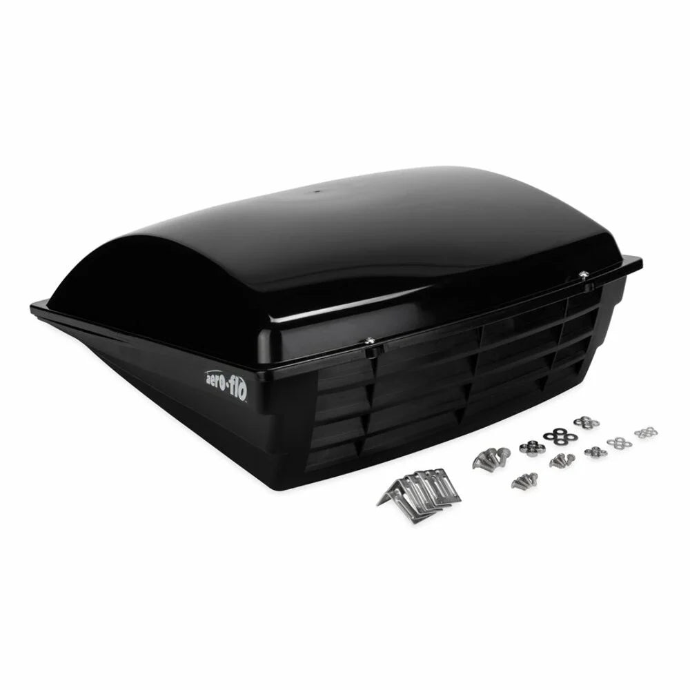 Camco Aero-Flo Roof Vent wrap, Mounts to Existing 14” x 14”  Roof Vents | Black Plastic (40711)