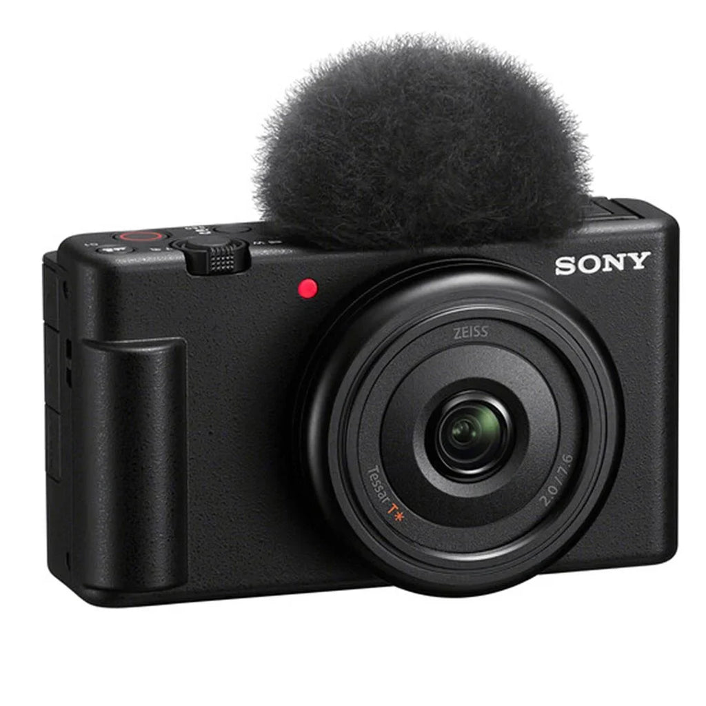 ZV-1F Vlogging Camera (Black) with SanDisk 64GB Memory Card + Tripod + ZeeTech Accessory Bundle
