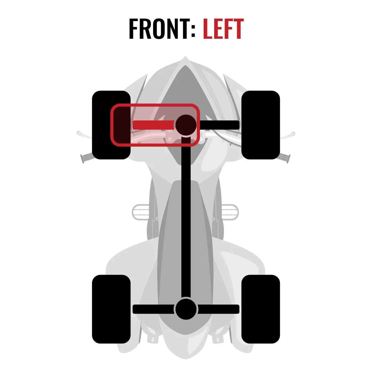Sixity XT Front Left Axle appropriate with Can-Am Commander 1000 2015 - MAX 1000 DPS XT 4X4