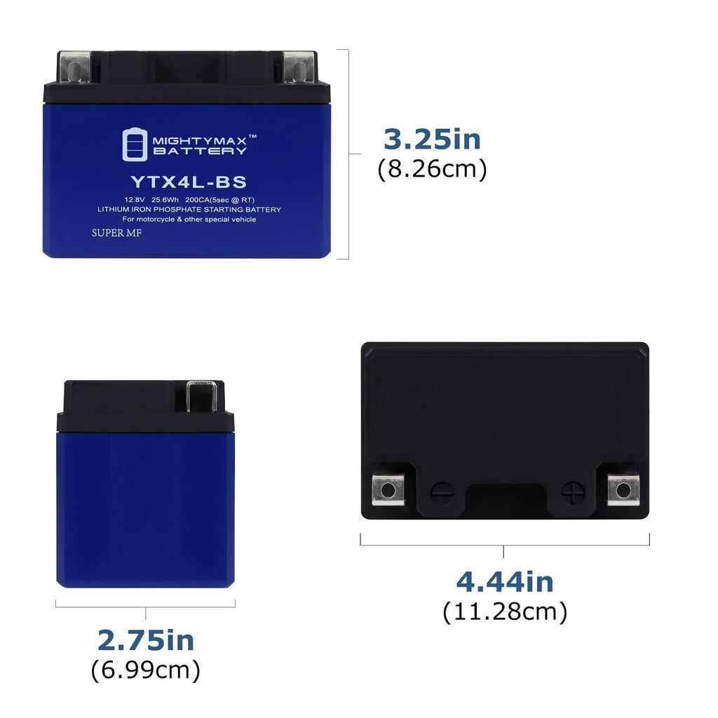 YTX4L-BS Lithium Replacement Battery suitable with Sea-Doo YTX4L-BS GSX 96-00 - 8 Pack