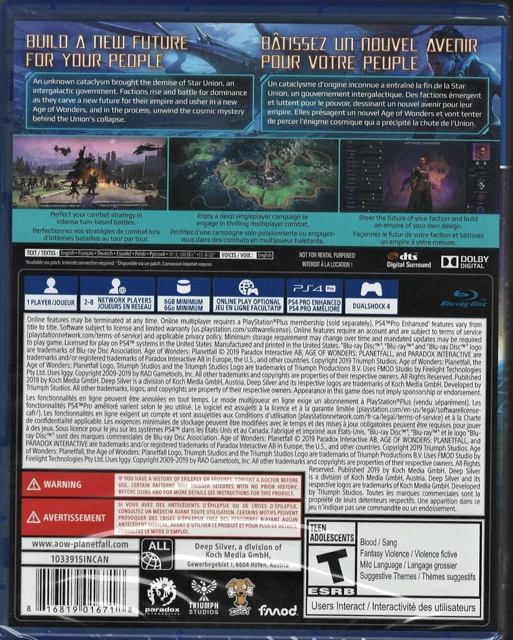 Age of Wonders: Planetfall PS4 (Brand New Factory Sealed US Version) PlayStation
