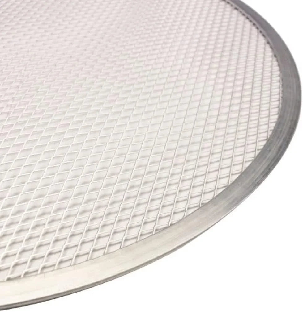 TrueCraftware- Set of 2 Aluminum 20” Pizza Baking Screen Seamless Rim- Bakeware Pizza Screen Round Pizza Pan Tray Round Baking Tray for Home Kitchen Pizzeria & Restaurants