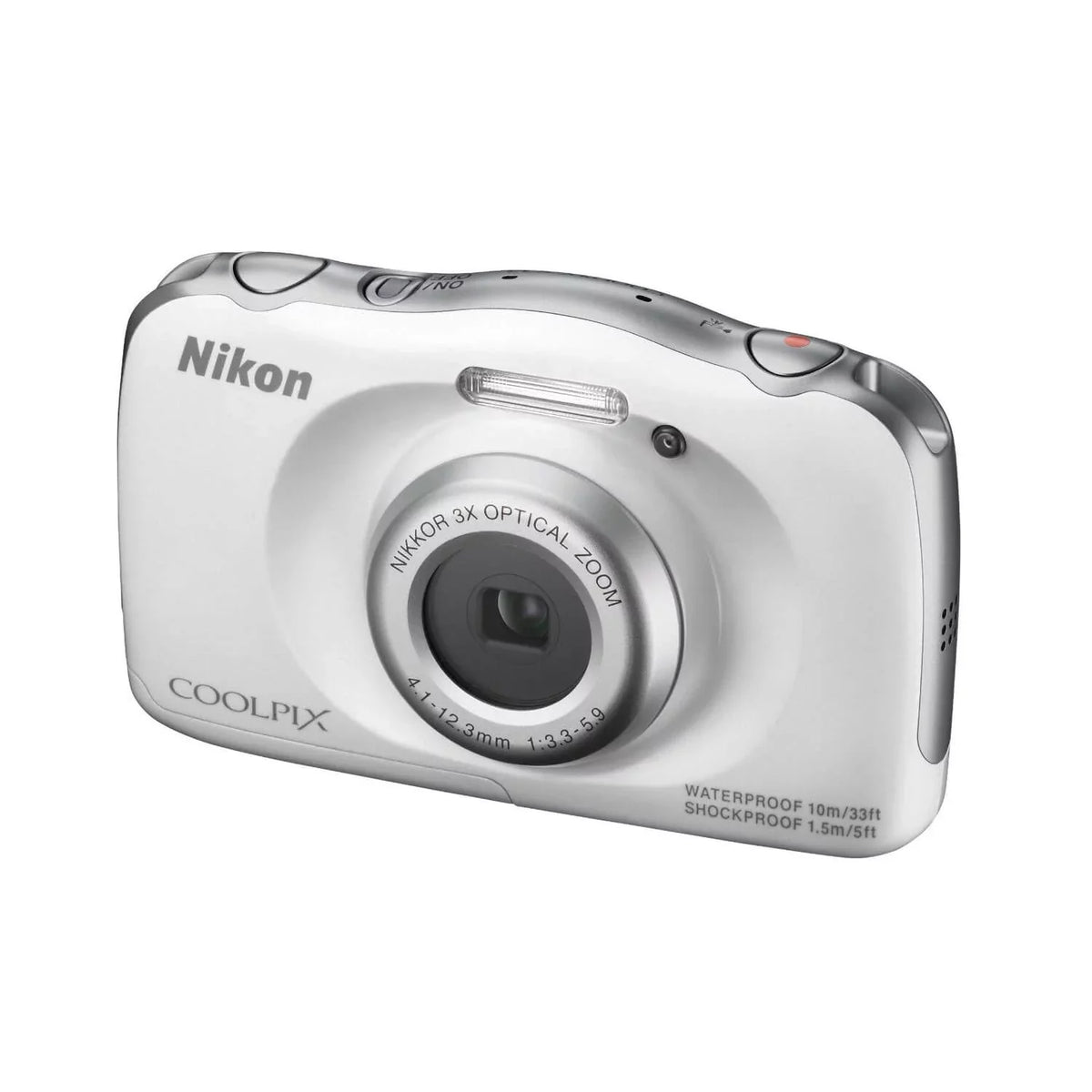 COOLPIX S33 13.2MP Waterproof Shockproof Freezeproof White Digital Camera