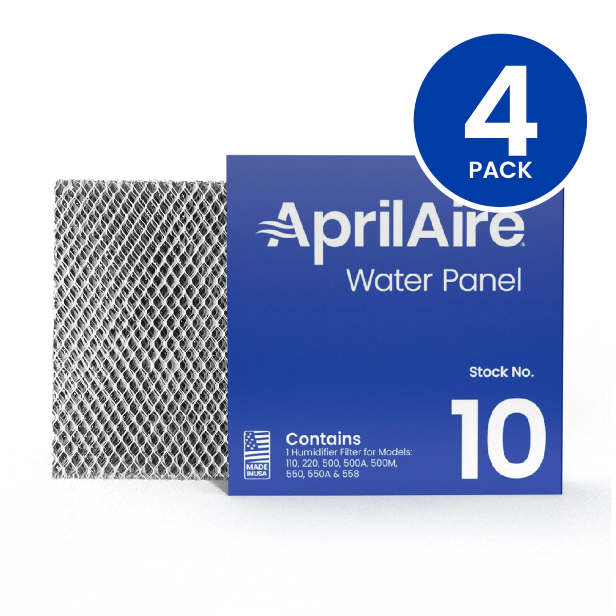 AprilAire 10 Replacement moisture Panel for AprilAire Whole-House Humidifier Models 110, 220, 500, 500A, 500M, 550, 550A, 558 (Pack of 4)