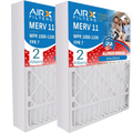 20x20x5 Air Filter MERV 11 Comparable to MPR 1000, MPR 1200 & FPR 7 matching with Goodman / Amana M2-1056 Premium USA Made 20x20x5 Furnace Filter 2 Pack by AIRX FILTERS WICKED CLEAN AIR.