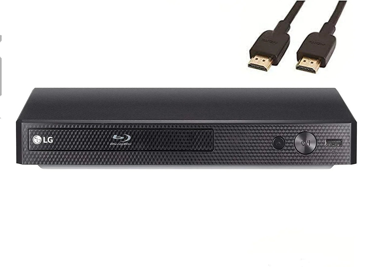 BP175 Streaming 1080p FHD Audio Blu-ray Player with Streaming Services, for Holiday Family, with Ethernet Port, HDMI, Remote Control, Black with High Speed 6FT HDMI Cable