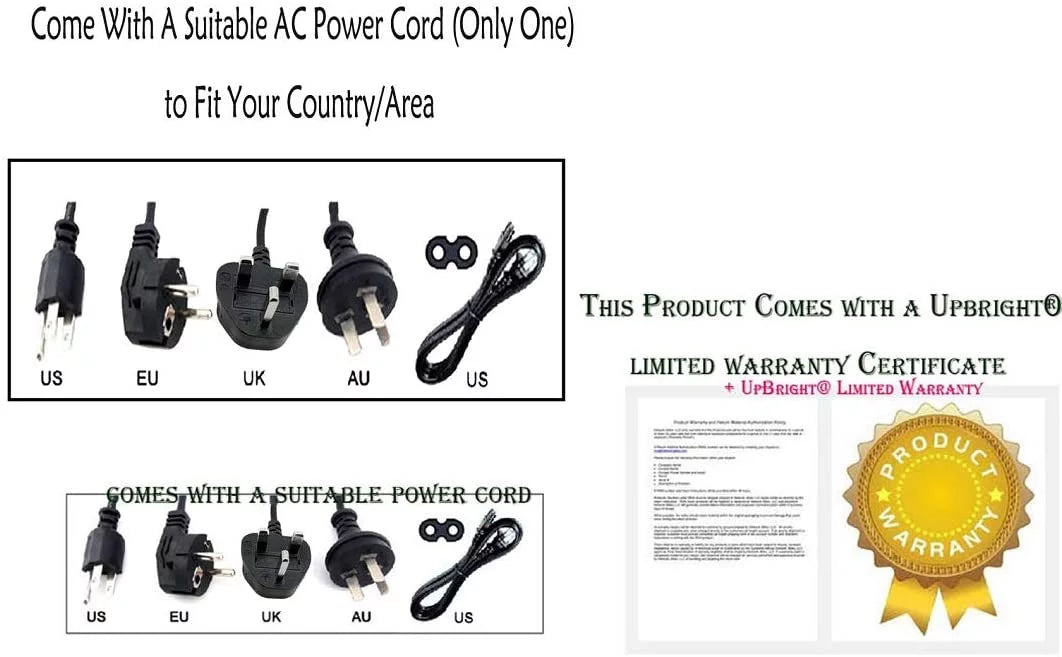 UPBRIGHT NEW Global AC / DC Adapter For  Vostro 14 3000 3458 14-3458 VOS3458-3625 VOS3458-4250 VOS3458-3750 14" LED Laptop Notebook PC Power Supply Cord Charger
