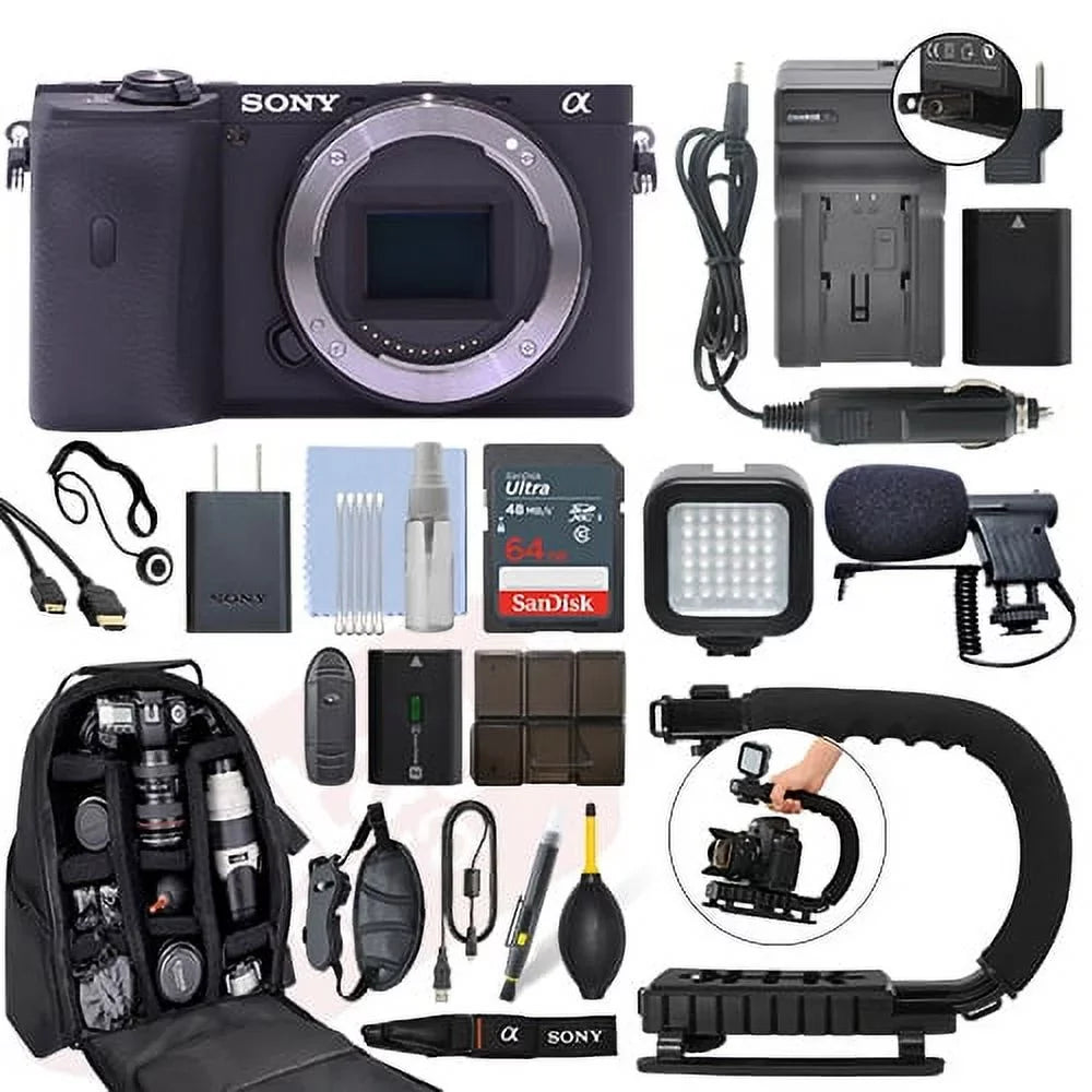 Alpha a6600 Mirrorless 24.2MP 4K Digital Camera Body + 64GB Pro Video Kit