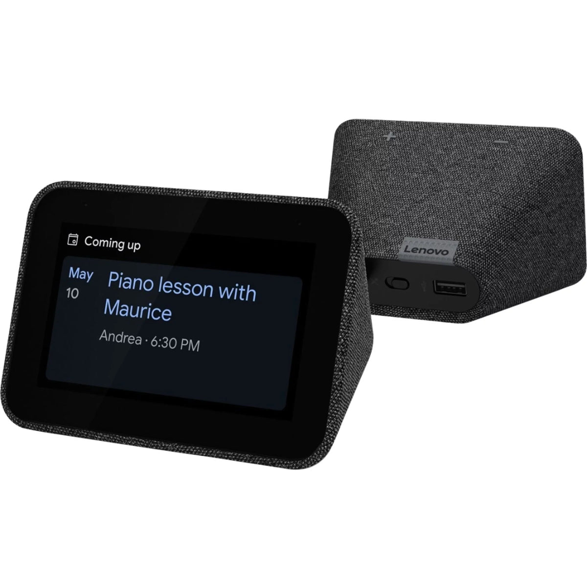 4" Smart Clock with the Google Assistant, Charcoal (Scratch And Dent Used)