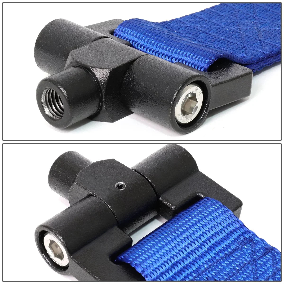 NRG Innovations NRG-TOW-E30BL NRG Innovations TOW-E30BL For 1984 to 1992  E30 318i 318is 325e 325i 325is 325ix 635csi M6 Racing Tow Hook Strap Belt 85 86 87 88 89 90 91 92 93