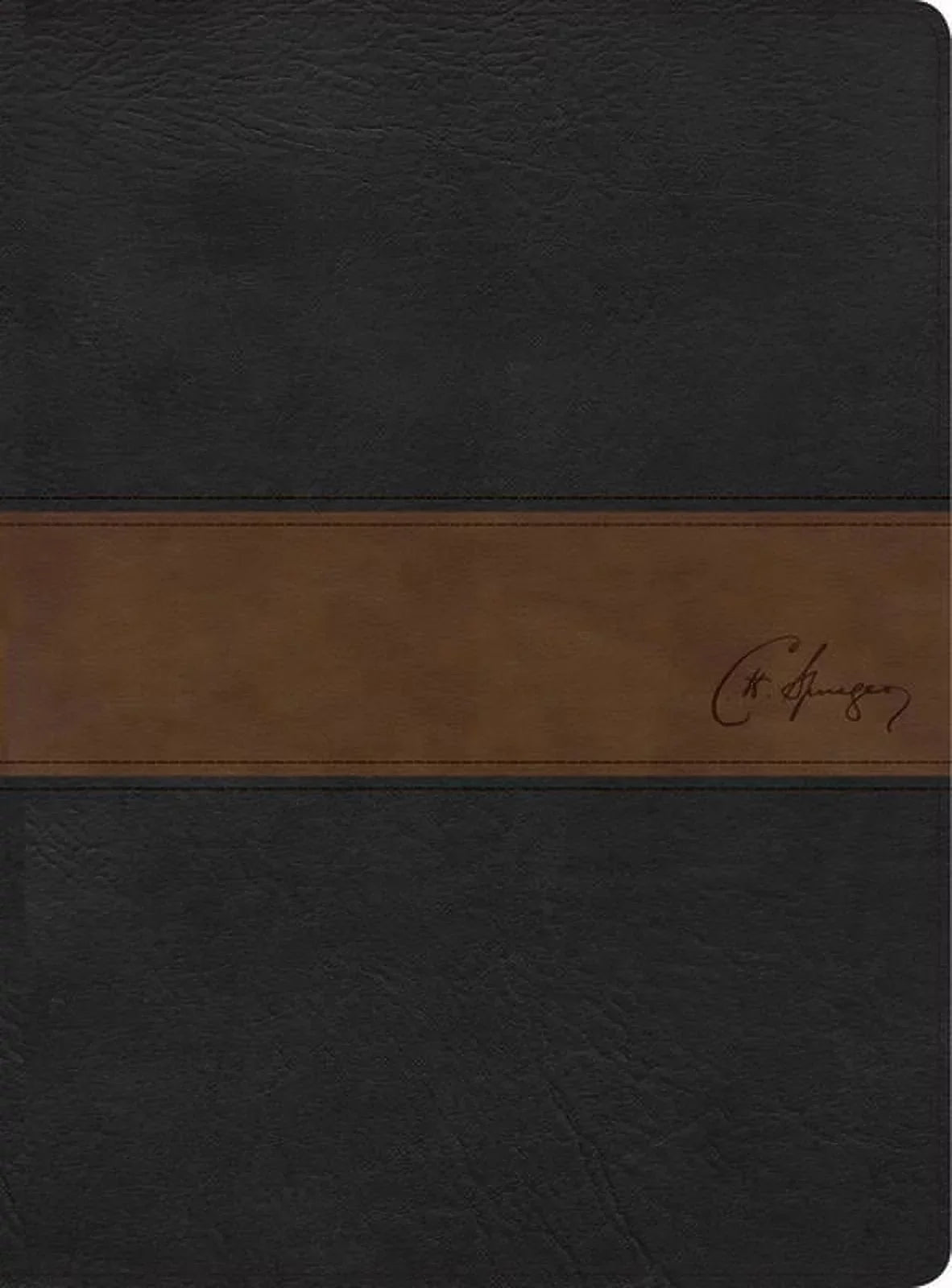 RVR 1960 Biblia de estudio Spurgeon, negro/marrón símil piel (Hardcover)