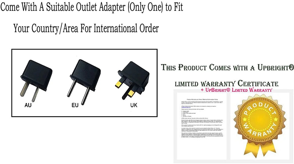 UPBRIGHT NEW Global AC / DC Adapter For  Vostro 14 3000 3458 14-3458 VOS3458-3625 VOS3458-4250 VOS3458-3750 14" LED Laptop Notebook PC Power Supply Cord Charger
