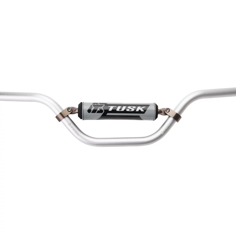 Tusk T-10 Aluminum 7/8" Handlebar Mini High Bend Silver For LEM LX3 2000