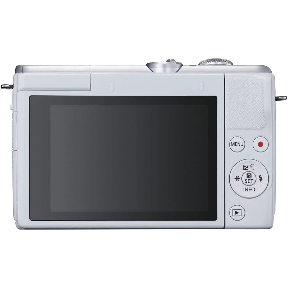 EOS M200 Mirrorless Camera with 15-45mm and 55-200mm Lenses (White) (3700C009) + 64GB Card + Charger + LPE12 Battery + Card Reader + Corel Photo Software + HDMI Cable + Case + More