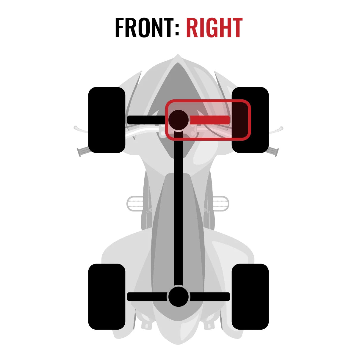 Sixity XT Front Right Axle suitable with Can-Am Commander 800 2015 - STD DPS XT 4X4