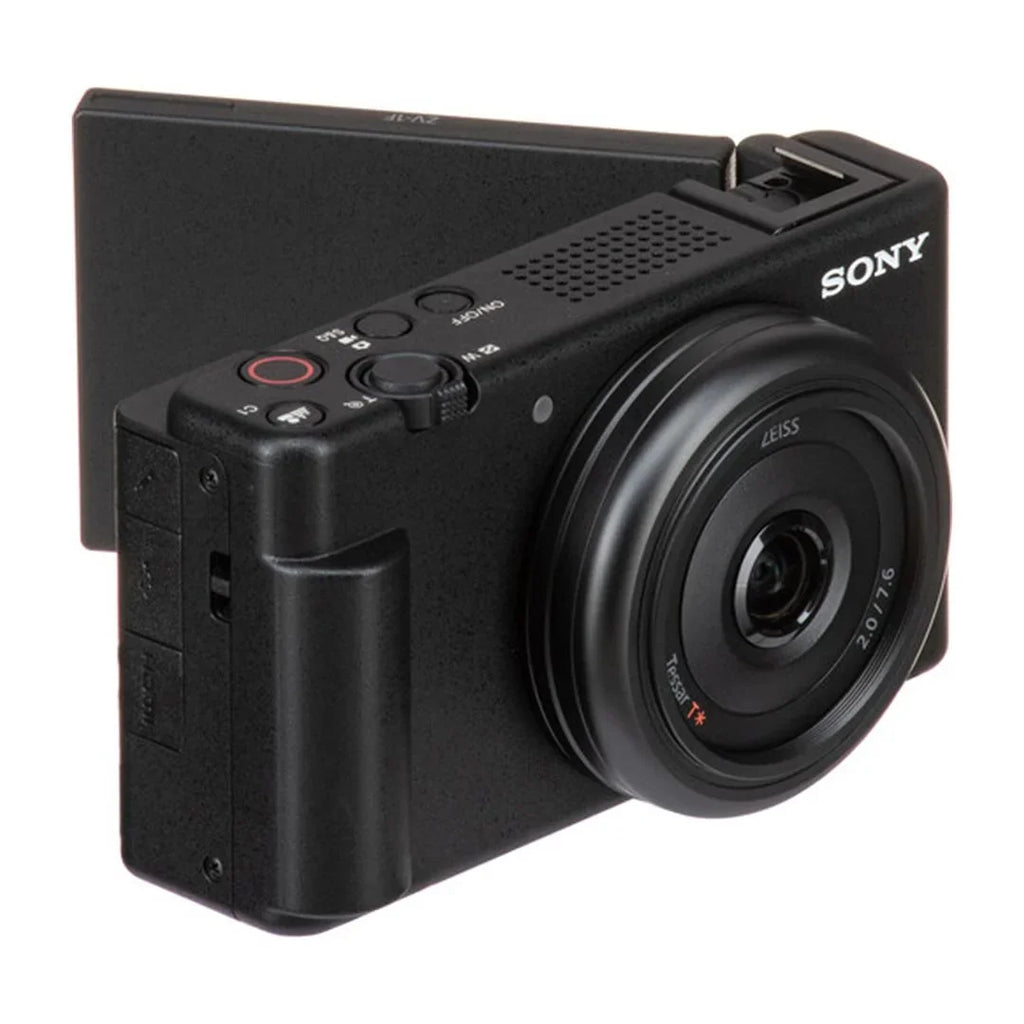 ZV-1F Vlogging Camera (Black) with SanDisk 64GB Memory Card + Tripod + ZeeTech Accessory Bundle