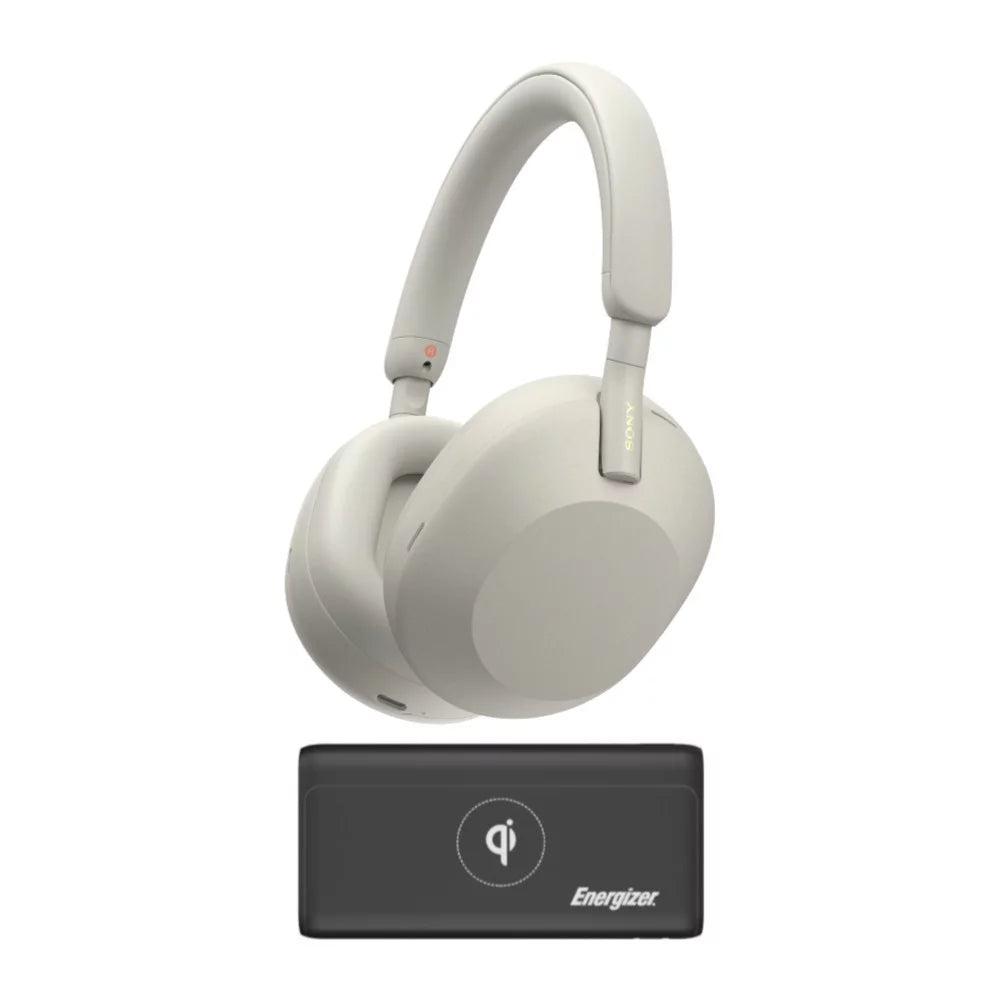 WH-1000XM5 Wireless Noise Canceling Over-Ear Headphones (Silver) Bundle