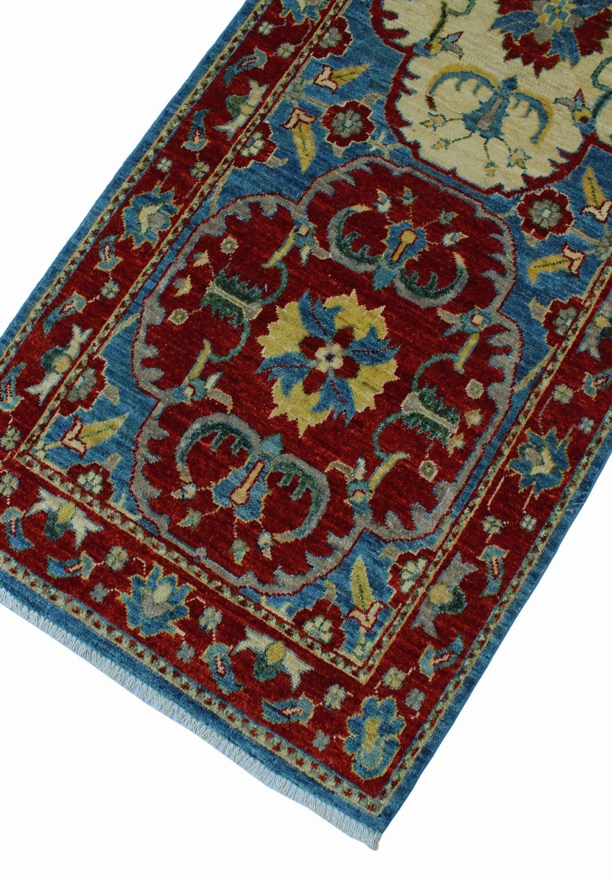 Blue/Red Runner, 2'10" x 9'10". Aria Melba Lt