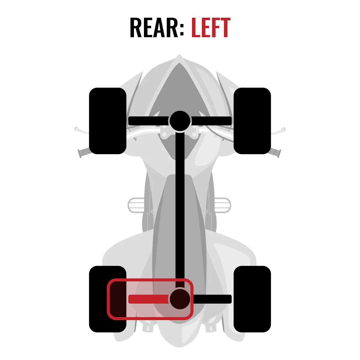 Sixity XT Rear Left Axle matching with Can-Am Renegade 800R 2015 - EFI 4X4