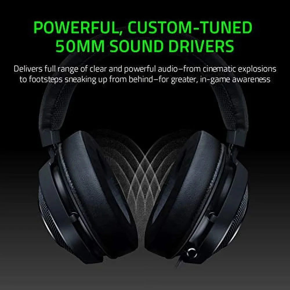 Kraken Tournament Edition THX 7.1 Surround Sound Gaming Headset  Retractable Noise Cancelling Mic - USB DAC -  For PC  PS4  PS5  Nintendo Switch  Xbox One  Xbox Series X &amp; S  M